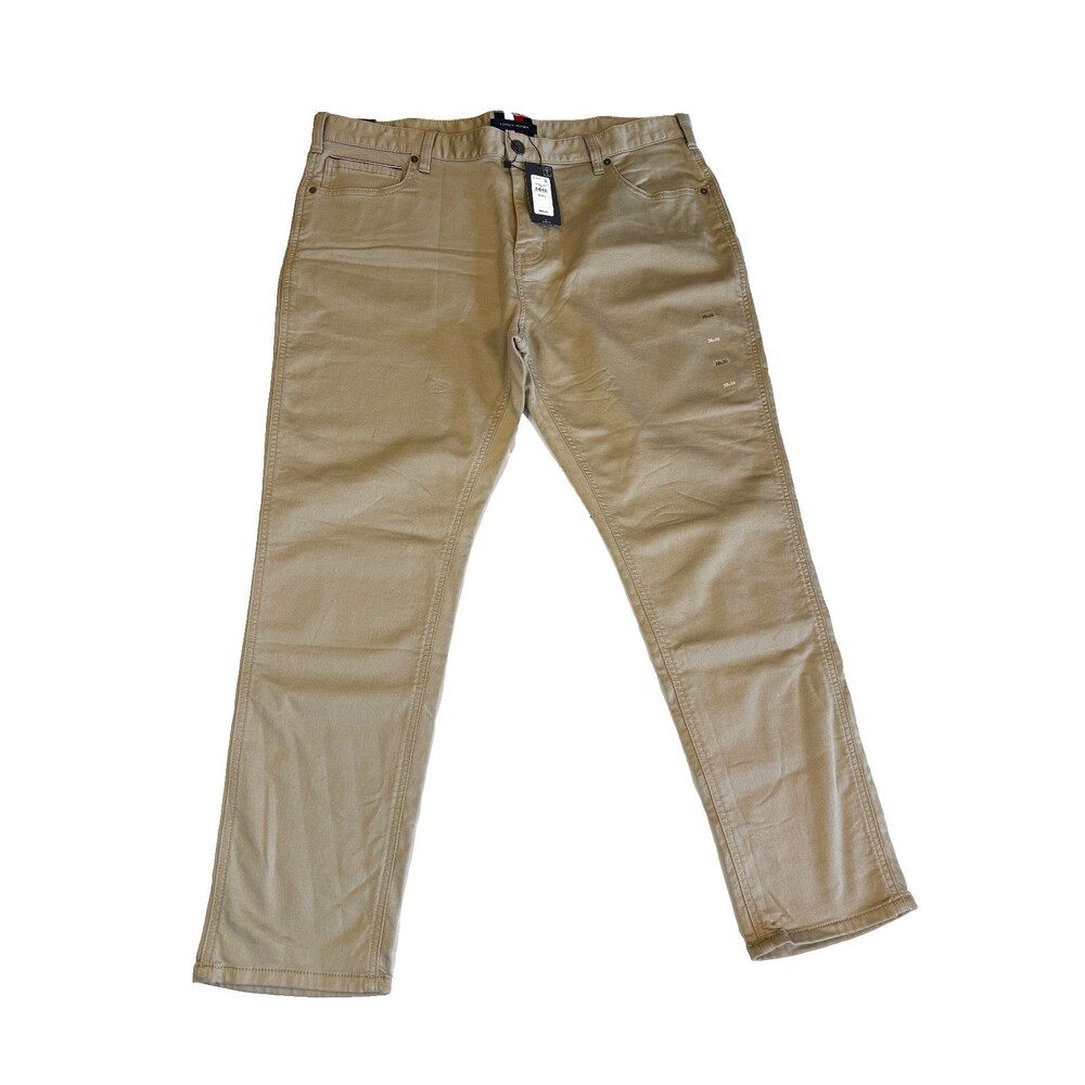 Tommy Hilfiger TH Flex Stretch Chino Pants Men’s Slim Fit Tapered Leg 5 Pocket